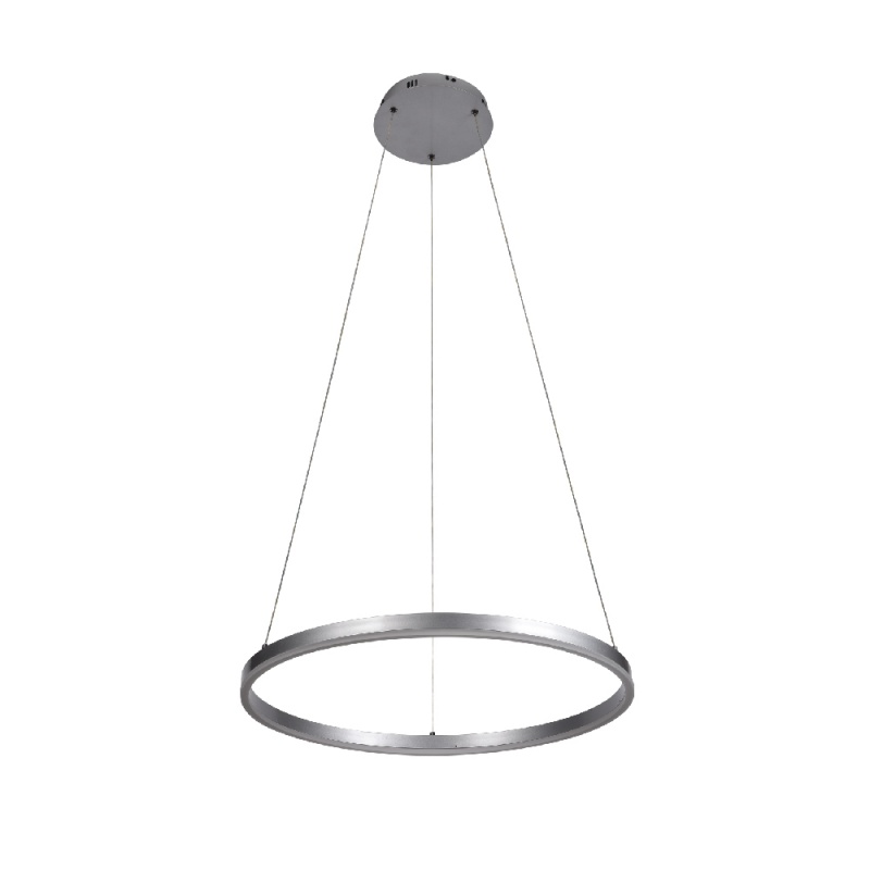 Inlight Κρεμαστό φωτιστικό LED 36W 3CCT (by switch on base) D:80cm (6095-AB-Silver)