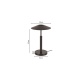 Inlight Επιτραπέζιο φωτιστικό σε μαύρο χρώμα LED 10W D:28x45cm (3063-Black)