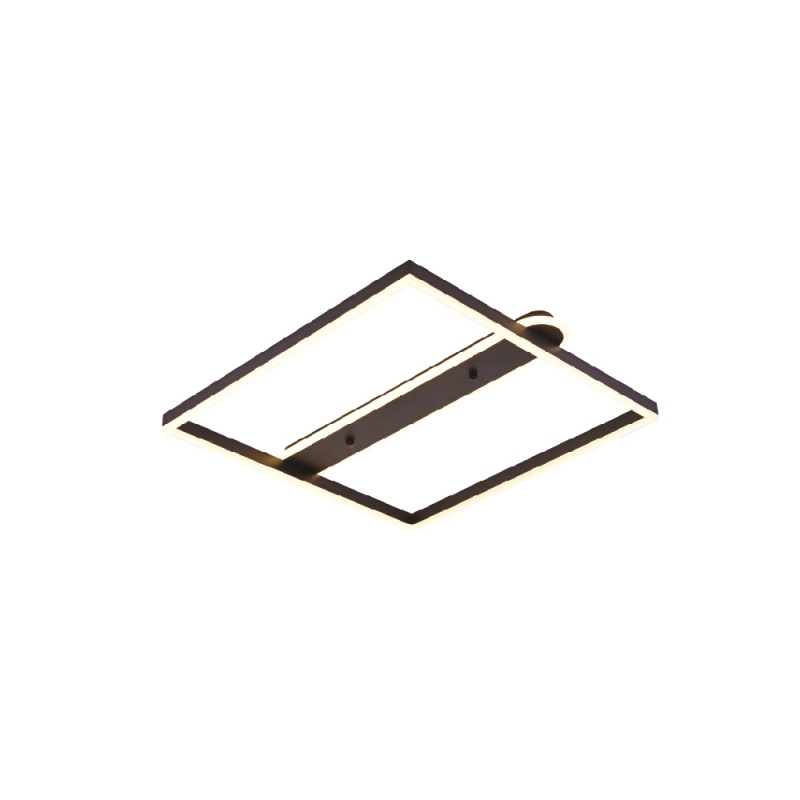 Inlight Πλαφονιέρα οροφής LED 35W 3CCT σε μαύρη απόχρωση D:50x50cm (6110)