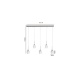 Inlight Κρεμαστό φωτιστικό LED 5*10W από χρυσαφί μέταλλο και ακρυλικό D:60x200cm (4077R-5-Golden)