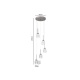 Inlight Κρεμαστό φωτιστικό LED 5*10W από χρυσαφί μέταλλο και ακρυλικό D:30x200cm (4077-5-Golden)
