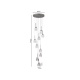 Inlight Κρεμαστό φωτιστικό LED 10*10W από χρυσαφί μέταλλο και ακρυλικό D:30x200cm (4077-10-Golden)