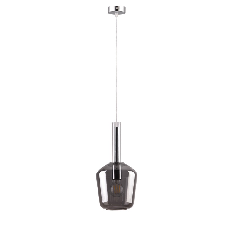 Inlight Κρεμαστό φωτιστικό από φιμέ γυαλί 1XE27 D:18x36cm (4079)