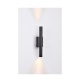 Inlight Επιτοίχιο φωτιστικό LED 2*5W 3000K σε μαύρη απόχρωση απο αλουμίνιο D:30x6cm (43061-Black)