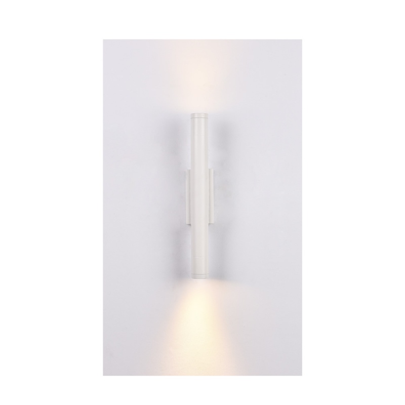 Inlight Επιτοίχιο φωτιστικό LED 2*5W 3000K σε λευκή απόχρωση απο αλουμίνιο D:30x6cm (43061-White)