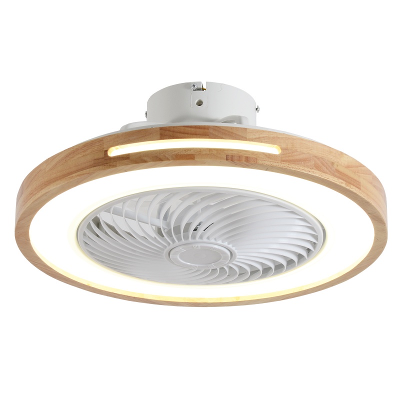 it-Lighting Zephyr Ανεμιστήρας Οροφής LED με App Control & 3CCT | Wood & Λευκό (101000940)