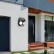 it-Lighting Tortoise LED 6W 3000K Solar Outdoor Wall Lamp Black D:160x160x60mm (80207211S)