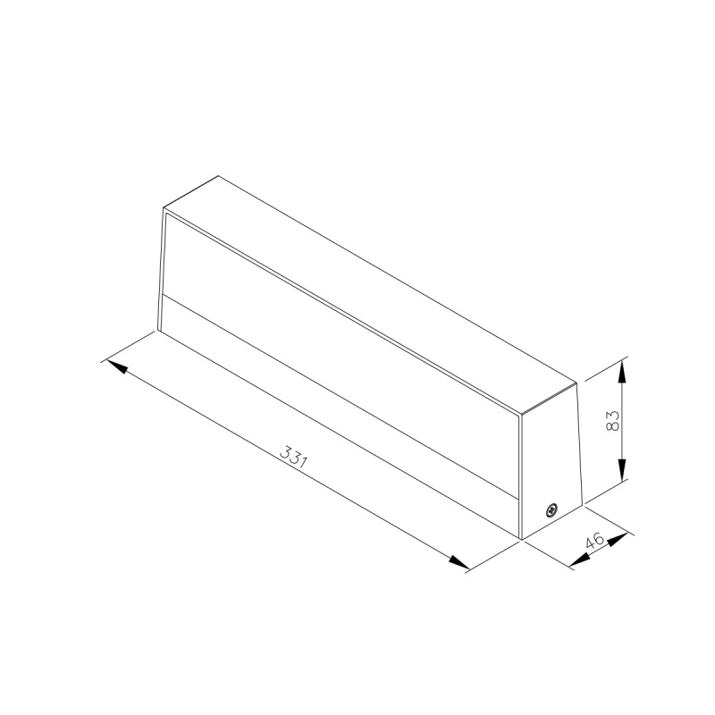 it-Lighting Gio LED 16W 3CCT Outdoor Up-Down Wall Lamp Anthracite D:46x83x331mm (80206340)