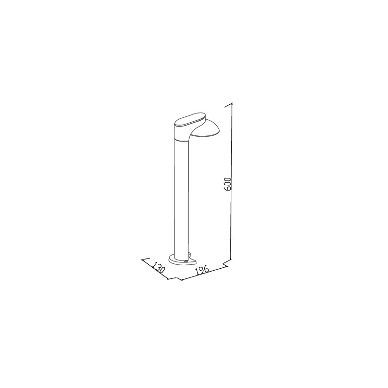 it-Lighting Wabash LED 7W 3CCT Outdoor Stand Light Black D:130 x 196 x 600 mm (80400910)