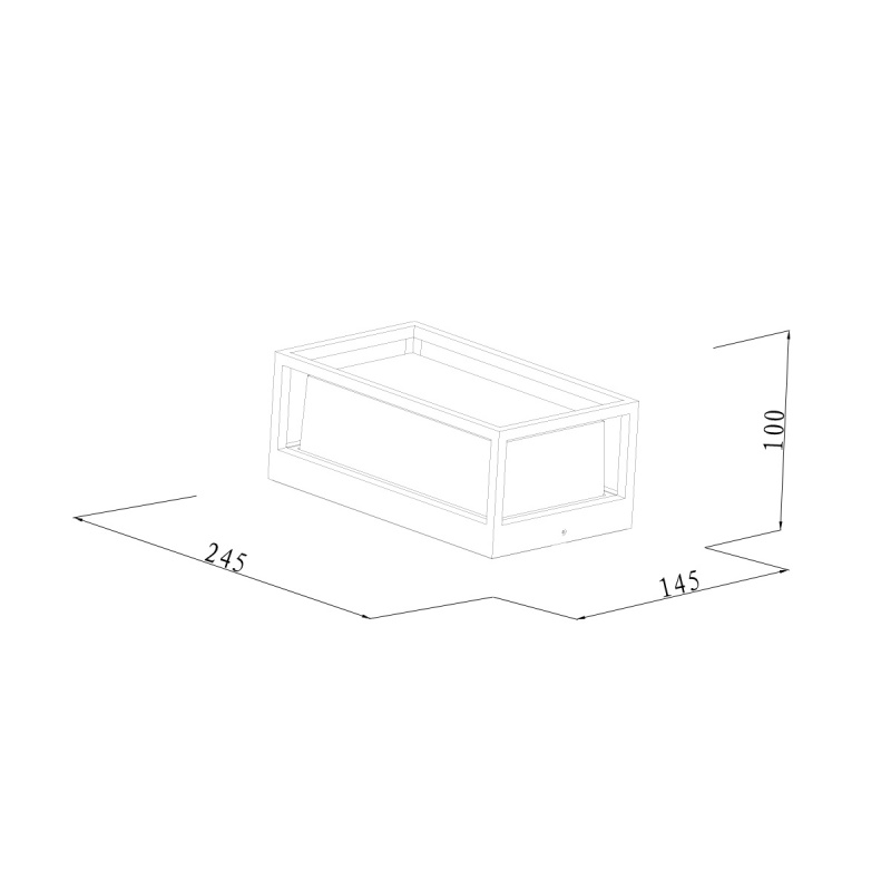it-Lighting Zar Outdoor Wall Lamp Black 1xE27 D:100x145x245mm (80205614)