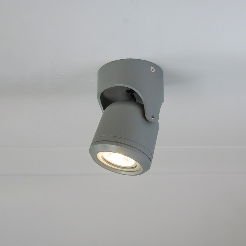 it-Lighting Crescent 1xGU10 Outdoor Spot Grey D:90x90x130mm (80206034)