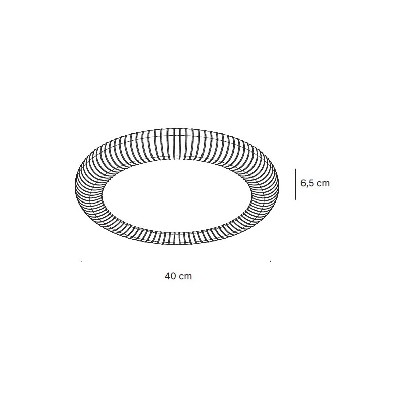 Inlight Φωτιστικό Οροφής Γύψινο LED 36W, 3000K, Κεραμιδί D:40x6,5cm(42054-Terracotta)