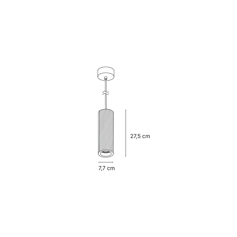 InLight Κρεμαστό Γύψινο Φωτιστικό GU10, Γκρι, D: 29,5x7,7cm (4064-Gray)