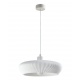 Inlight Κρεμαστό Γύψινο Φωτιστικό E27, Λευκό, D:40x9,5cm(4102-A-White)