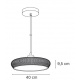 Inlight Κρεμαστό Γύψινο Φωτιστικό E27, Λευκό, D:40x9,5cm(4102-A-White)