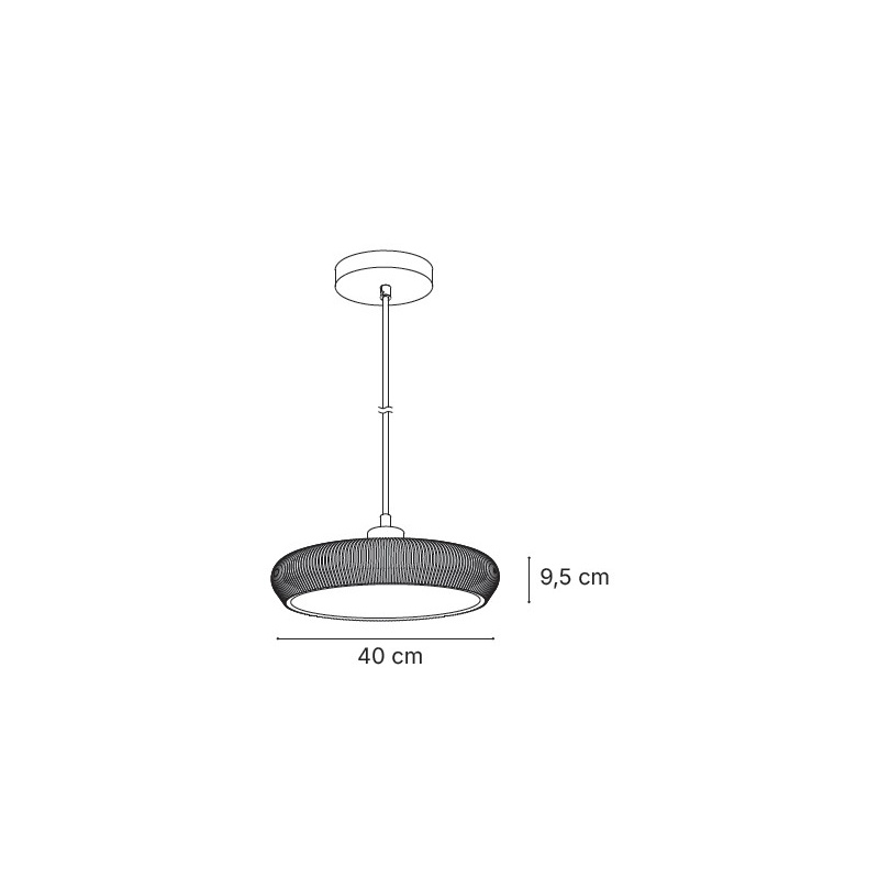 Inlight Κρεμαστό Γύψινο Φωτιστικό E27, Λευκό, D:40x9,5cm(4102-A-White)