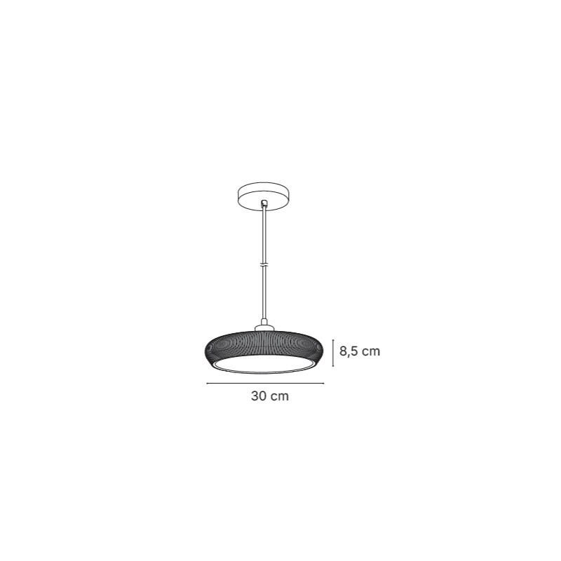 Inlight Κρεμαστό Γύψινο Φωτιστικό E27, Λευκό, D:30x8,5cm(4102-B-White)