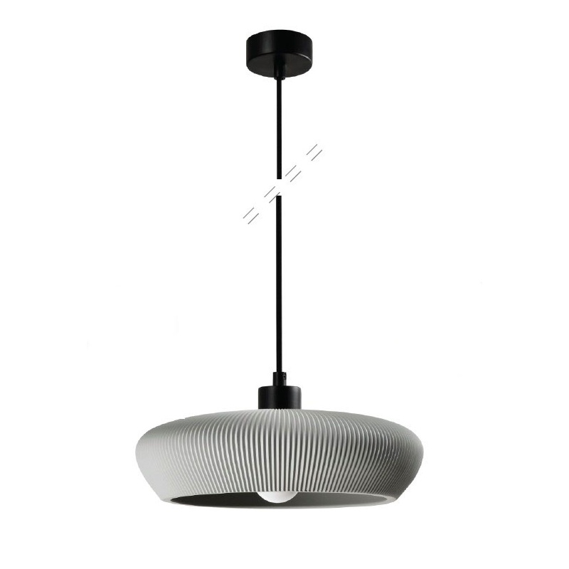 Inlight Κρεμαστό Γύψινο Φωτιστικό E27, Γκρι, D:30x8,5cm(4102-B-Gray)