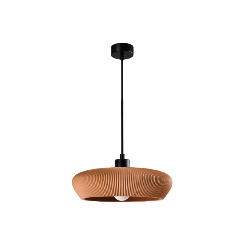 Inlight Κρεμαστό Γύψινο Φωτιστικό E27, Κεραμιδί, D:40x9,5cm (4102-B-Terracotta)