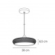 Inlight Κρεμαστό Γύψινο Φωτιστικό E27, Κεραμιδί, D:40x9,5cm (4102-B-Terracotta)