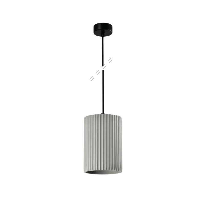 Inlight Κρεμαστό Γύψινο Φωτιστικό E27, Γκρι D:22x15cm(4062-Gray)