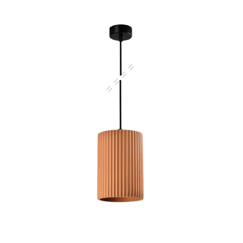 Inlight Κρεμαστό Γύψινο Φωτιστικό E27, Κεραμιδί, D:22x15cm(4062-Terracotta)