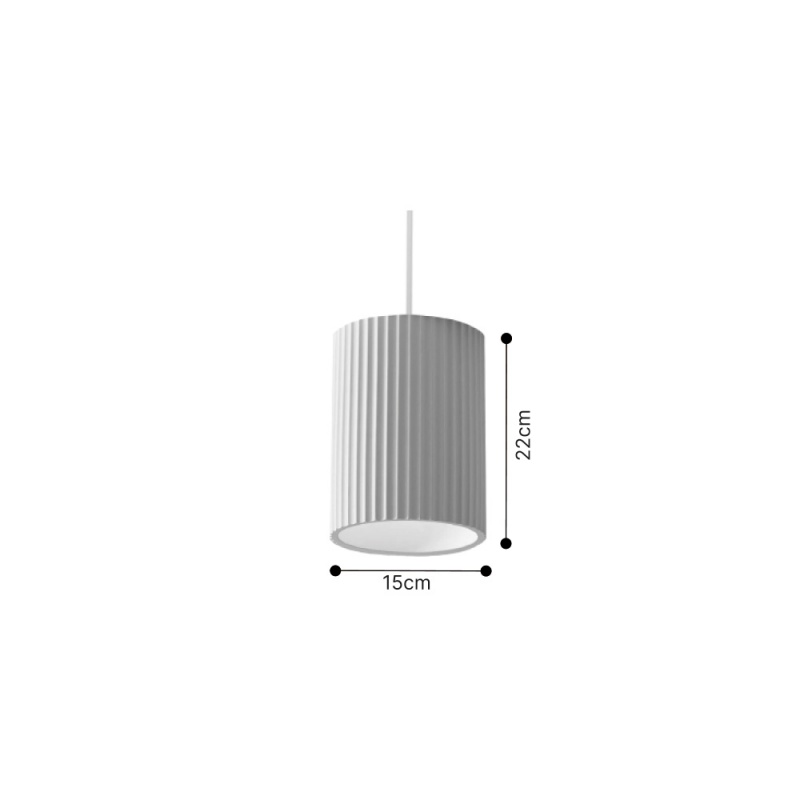 Inlight Κρεμαστό Γύψινο Φωτιστικό E27, Κεραμιδί, D:22x15cm(4062-Terracotta)