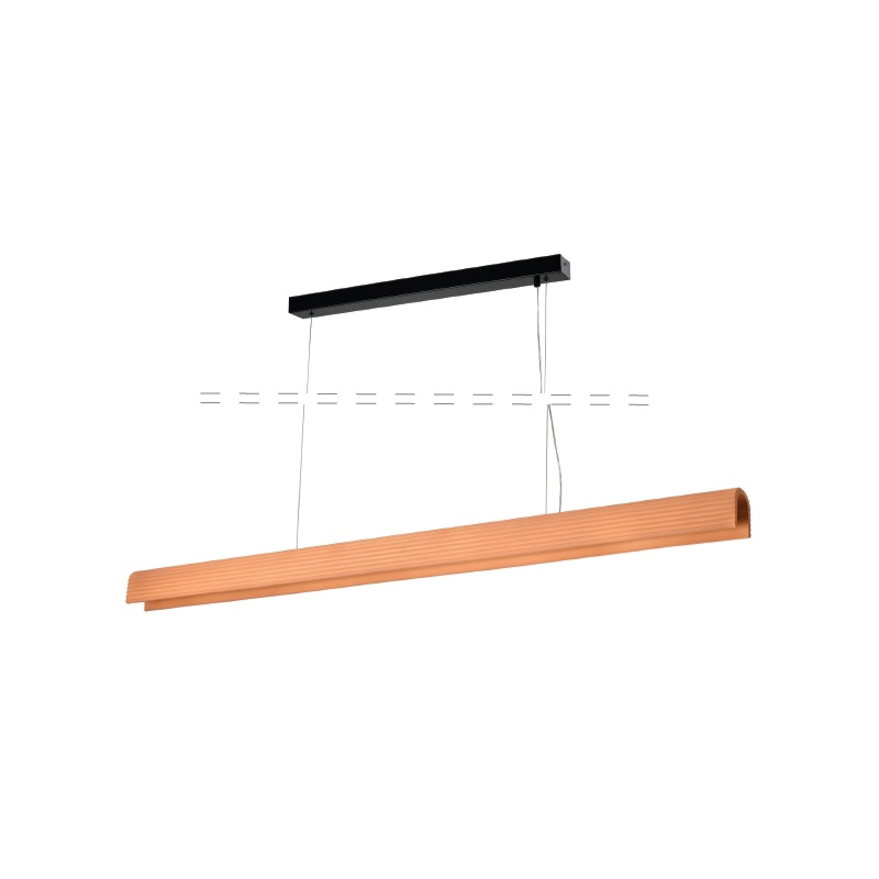 Inlight Γραμμικό Κρεμαστό Γύψινο Φωτιστικό LED 36W, 2CCT, Κεραμιδί D:150x8,7cm(6123-Terracotta)