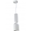 Inlight Κρεμαστό Γύψινο Φωτιστικό E27, Λευκό D:15x43,5cm(4101-White)
