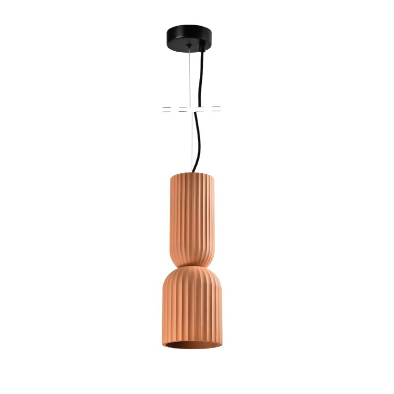 Inlight Κρεμαστό Γύψινο Φωτιστικό E27, Κεραμιδί D:15x43,5cm(4101-Terracotta)