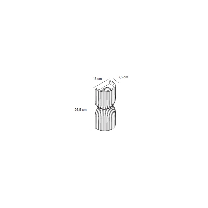 Inlight Φωτιστικό Τοίχου Γύψινο GU10 (x2), Λευκό D:13x26,5x7,5cm(43075-White)