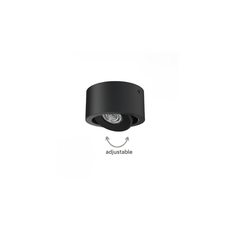InLight Φωτιστικό Σποτ Οροφής LED 9W, 3CCT, Μαύρο, 36° D:10x5cm (9090-Black)