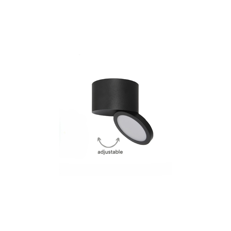 InLight Φωτιστικό Σποτ Οροφής LED 7W, 3CCT, Μαύρο, 100°, 8,7x6cm (9088-Black)
