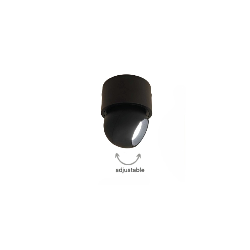 InLight Φωτιστικό Σποτ Οροφής LED 7W, 3000K, Μαύρο D:8x10cm(9097-Black)