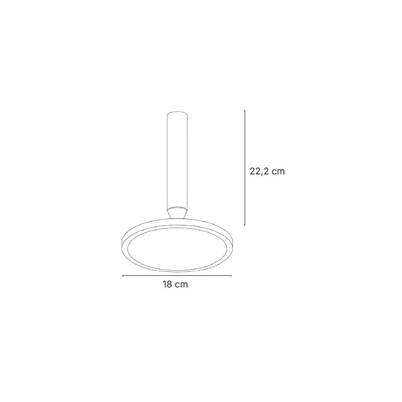 InLight Κρεμαστό Φωτιστικό Σποτ LED 12W, 3CCT, Μαύρο, 120°, D:18x22.2cm (9092-Black)