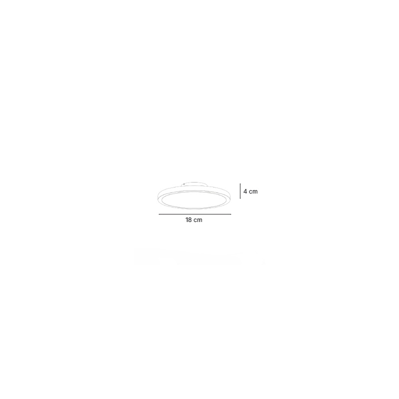 InLight Φωτιστικό Σποτ Οροφής LED 12W, 3CCT, Μαύρο, 120° D:18x4cm (9093-Black)