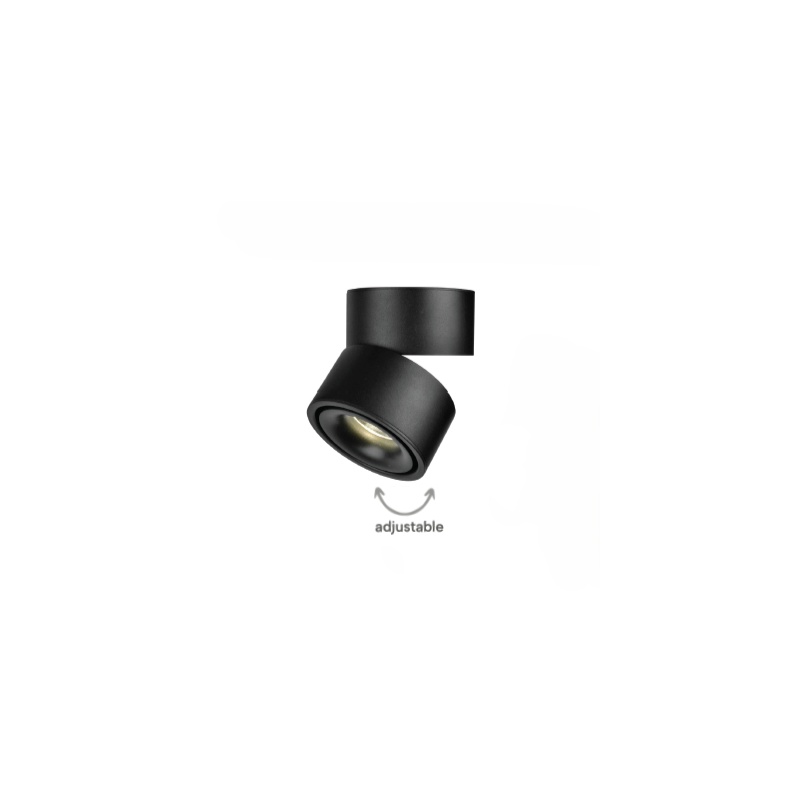 InLight Φωτιστικό Σποτ Οροφής LED 15W, 3CCT, Μαύρο, D:10x10,7cm (9095-Black)