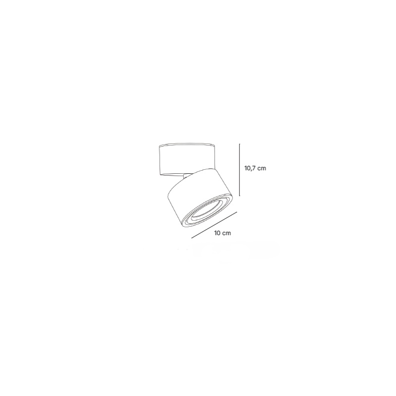 InLight Φωτιστικό Σποτ Οροφής LED 15W, 3CCT, Μαύρο, D:10x10,7cm (9095-Black)