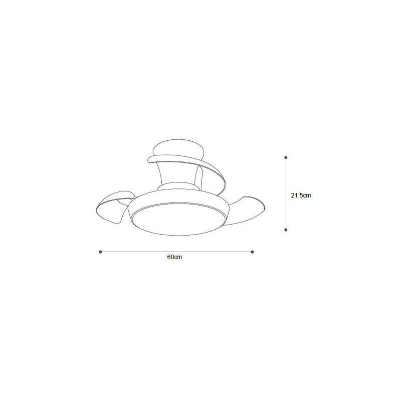 it-Lighting CLARK Ανεμιστήρας Οροφής με LED 24W, DC Μοτέρ & Smart App - Total White (102001110)