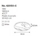 InLight Πλαφονιέρα οροφής LED 18W 4cct από λευκό ακρυλικό D:30cm (42050-C-Λευκό)