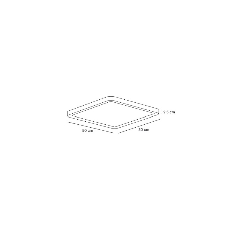 InLight Πλαφονιέρα οροφής LED 40W 3CCT (by switch on base) από λευκό μέταλλο D:50cm (42045-White)