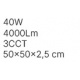 InLight Πλαφονιέρα οροφής LED 40W 3CCT (by switch on base) από λευκό μέταλλο D:50cm (42045-White)