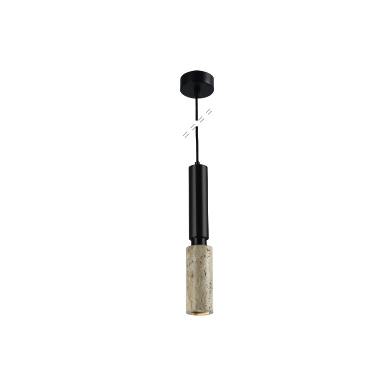 InLight Κρεμαστό φωτιστικό γκρι από travertine marble 1XGU10 D:7,5 x 35cm (4088)