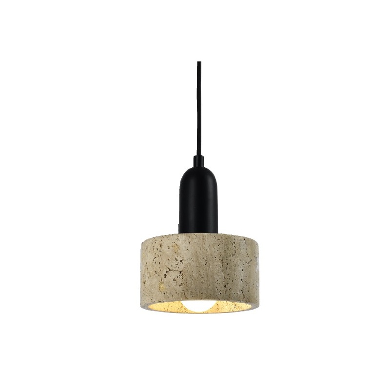 InLight Κρεμαστό φωτιστικό γκρι από travertine marble 1XΕ27 D:15 x 20cm (4086)