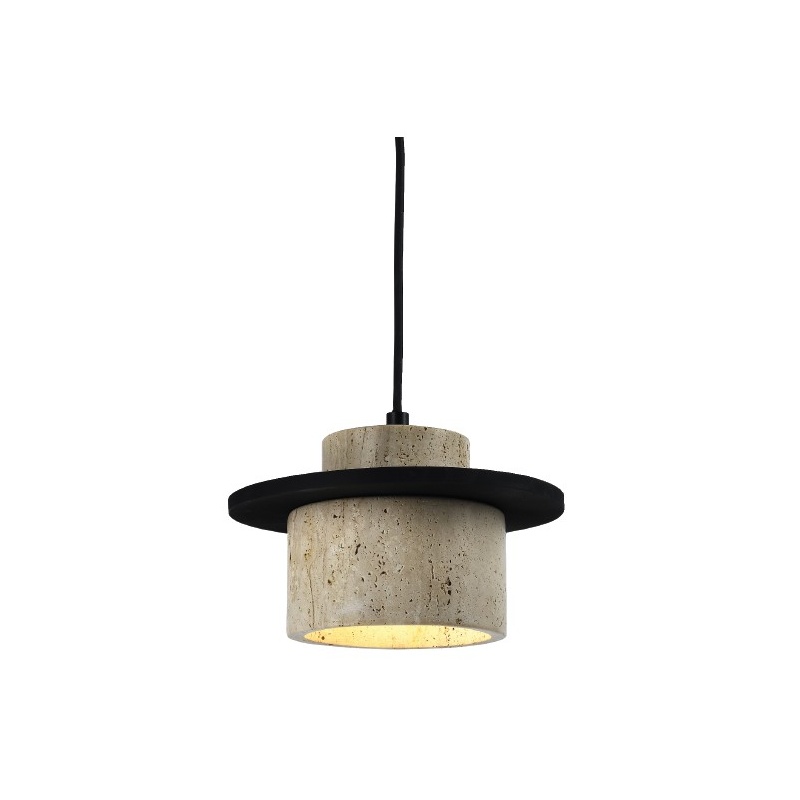 InLight Κρεμαστό φωτιστικό γκρι από travertine marble 1XΕ27 D:20 x 12cm (4095)