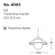 InLight Κρεμαστό φωτιστικό γκρι από travertine marble 1XG9 D:20 x 12.5cm (4093)