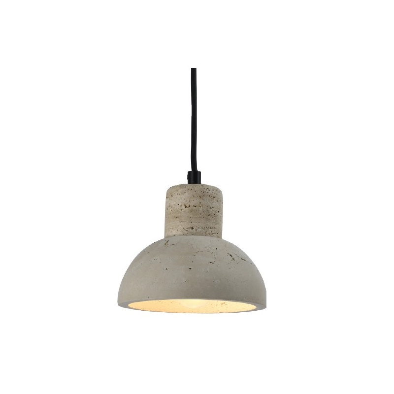 InLight Κρεμαστό φωτιστικό γκρι από travertine marble 1XΕ27 D:15 x 12.5cm (4094)