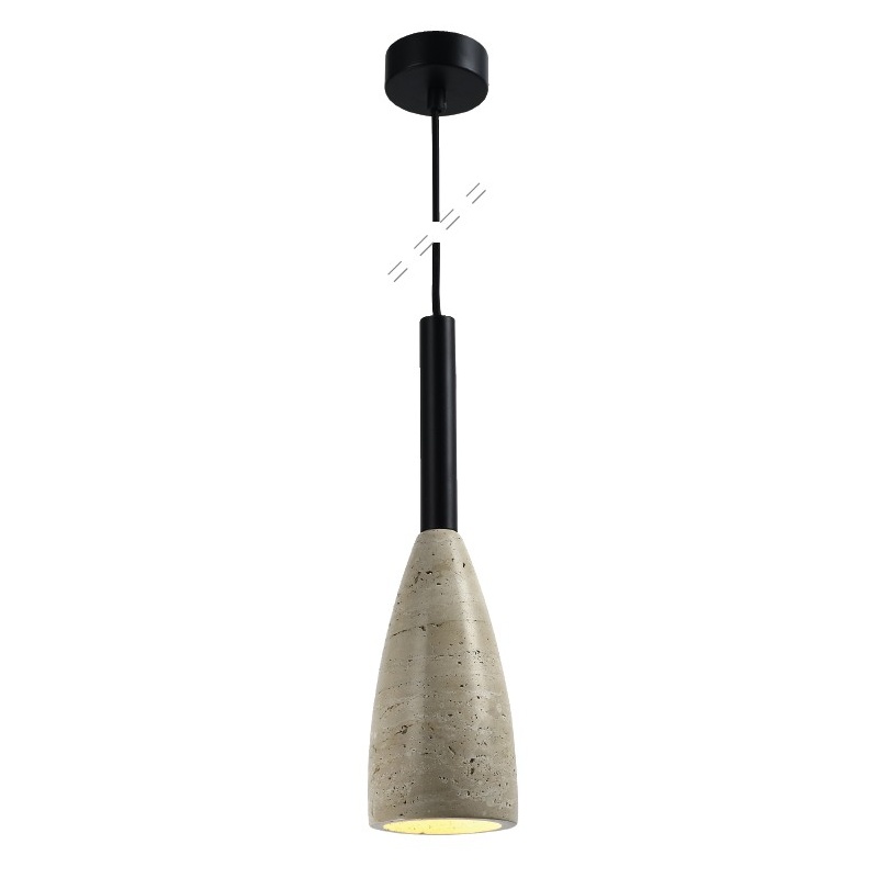 InLight Κρεμαστό φωτιστικό γκρι από travertine marble 1XΕ27 D:10 x 35cm (4091)