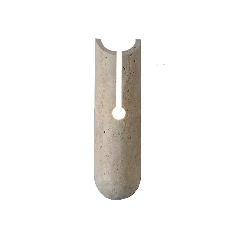InLight Επιτοίχιο φωτιστικό γκρι από travertine marble 1XG9 D:10 x 35cm (43066)