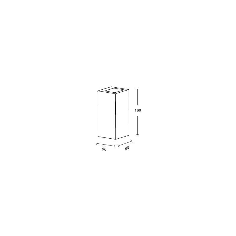 InLight Επιτοίχιο φωτιστικό γκρι από travertine marble 2XG9 D:9 x 16cm (43065)